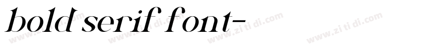 bold serif font字体转换